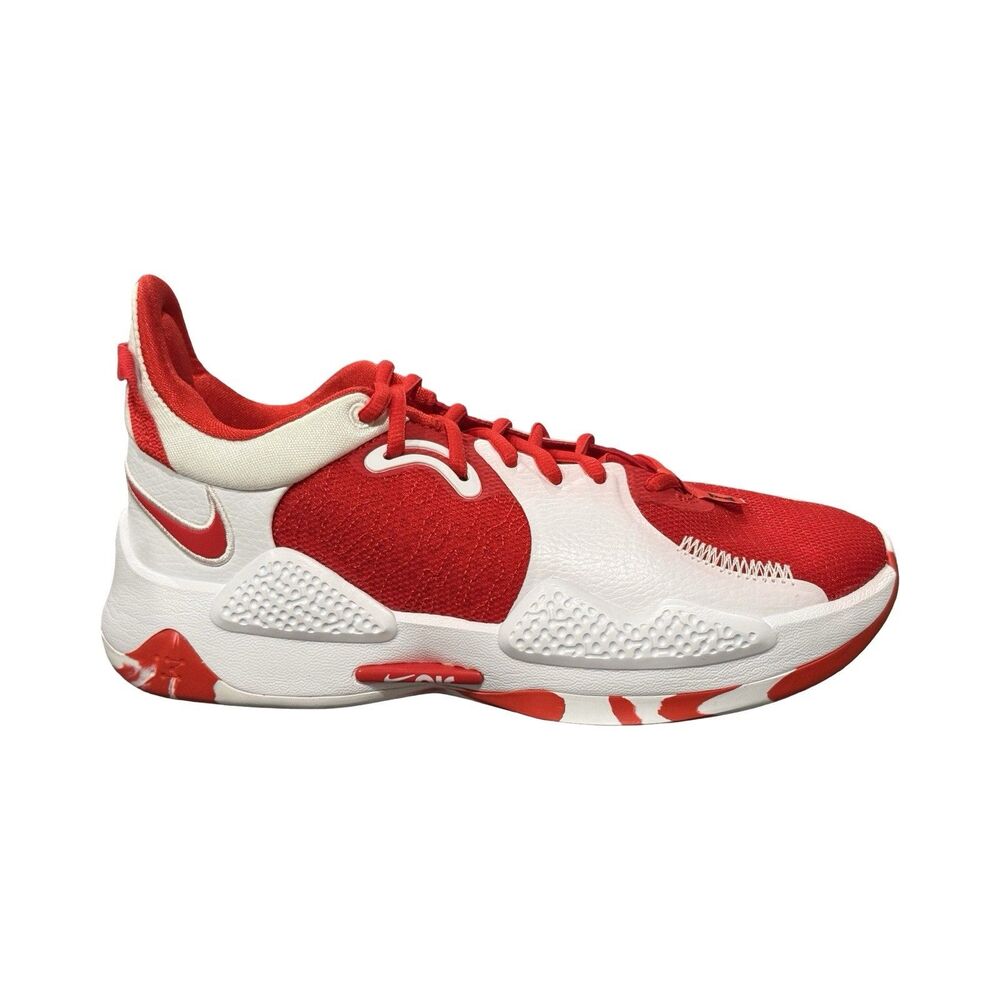 Size 7.5 Nike PG 5 TB University Red White Mens Basketball Shoes DA7758-600
